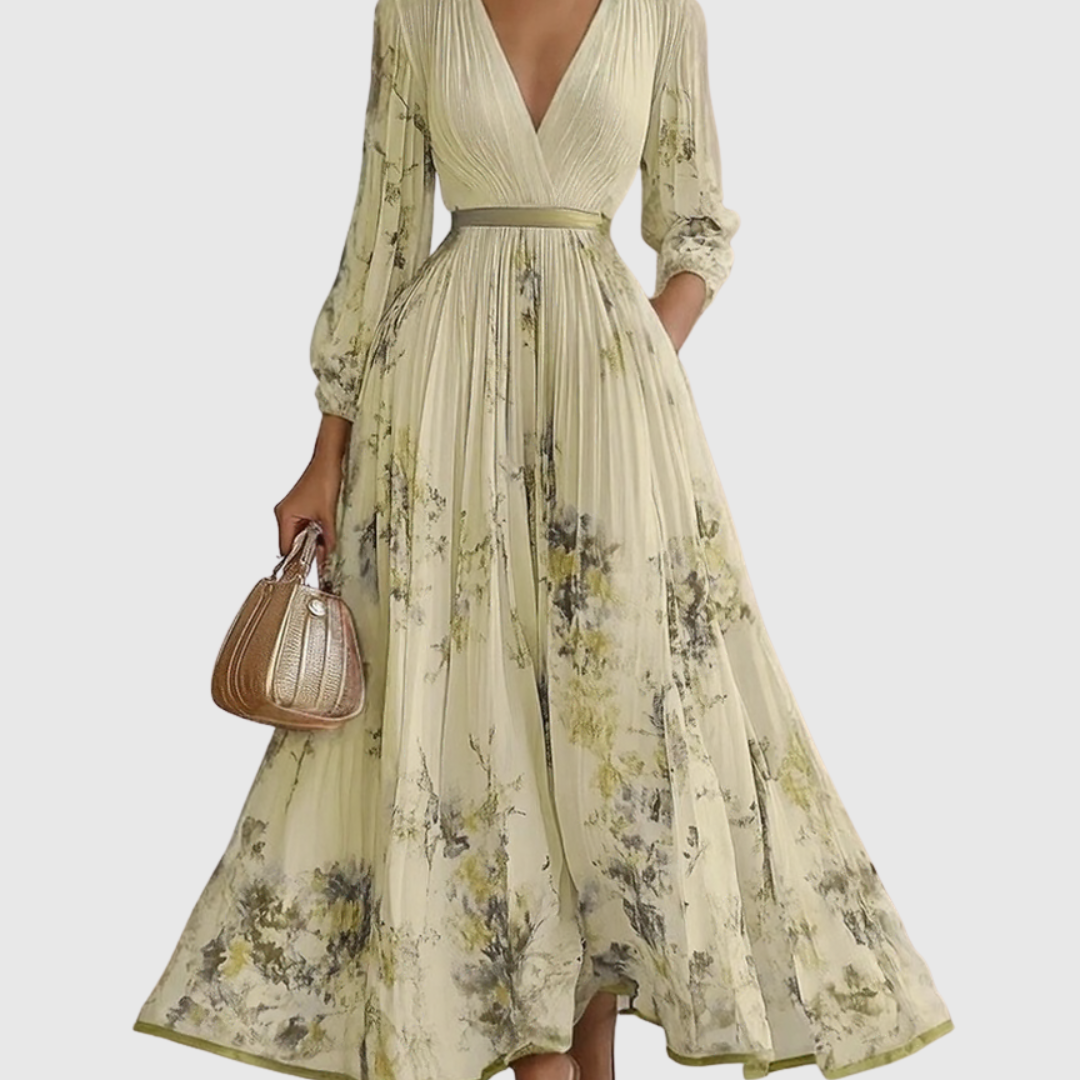 Siena™ - Elegantiška maxi suknelė su klostėmis