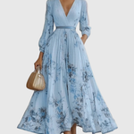 Siena™ - Elegantiška klostuota maxi suknelė