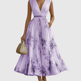 Siena™ - Elegantiška klostuota maxi suknelė