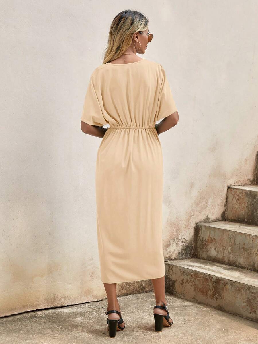 Kaye | Elegantiškas Midi Apvyniojimo Suknelė