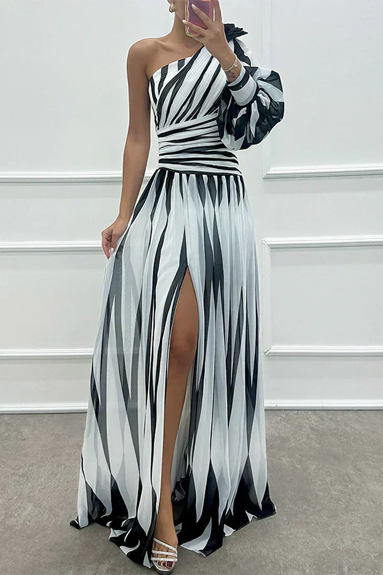 Fenna™ - Elegantiška ilga suknelė su vienu petnešu