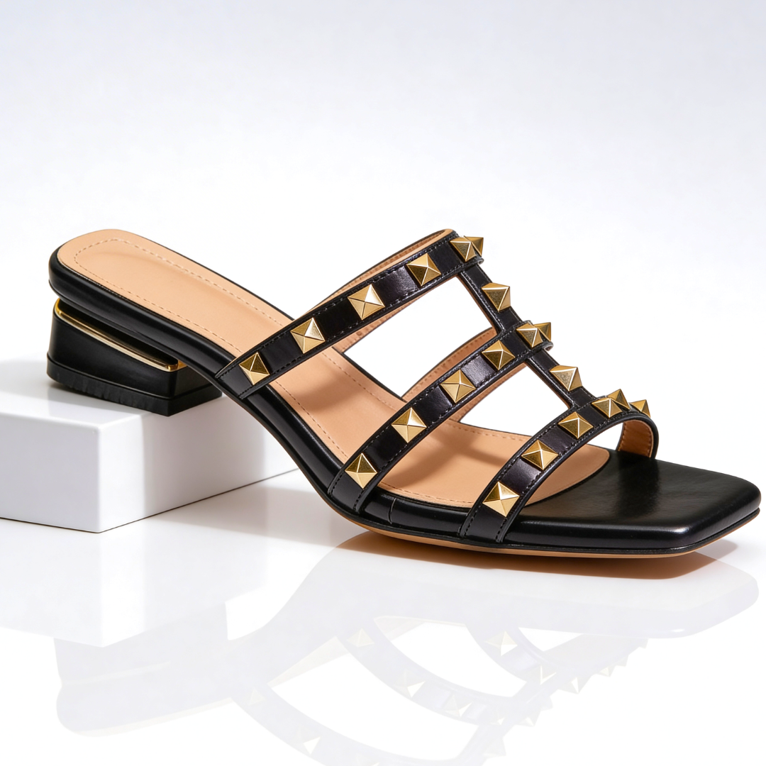Odette™ | Sandalai su Kniedėmis