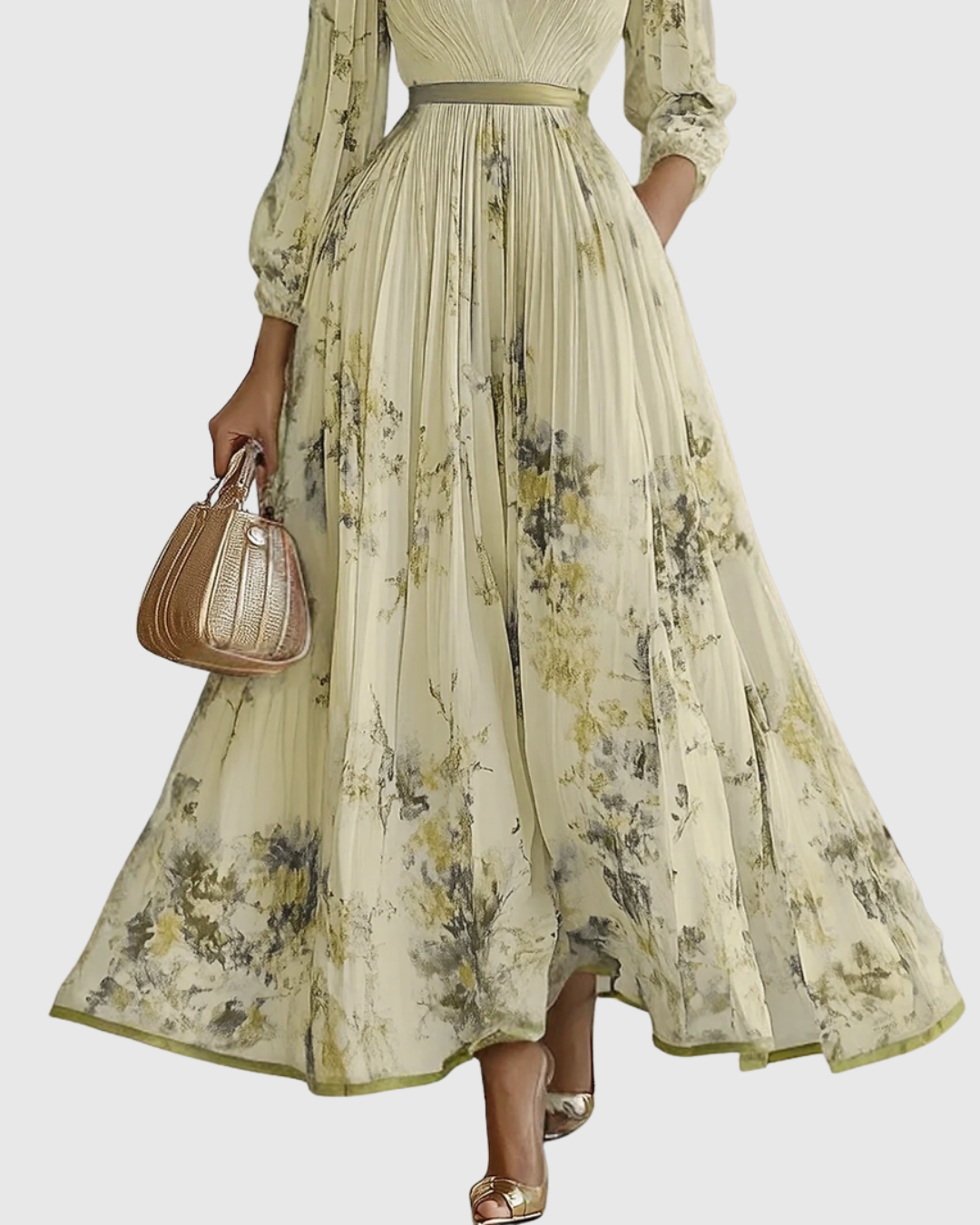 Siena™ - Elegantiška klostuota maxi suknelė