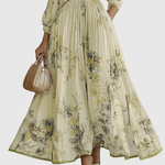 Siena™ - Elegantiška klostuota maxi suknelė