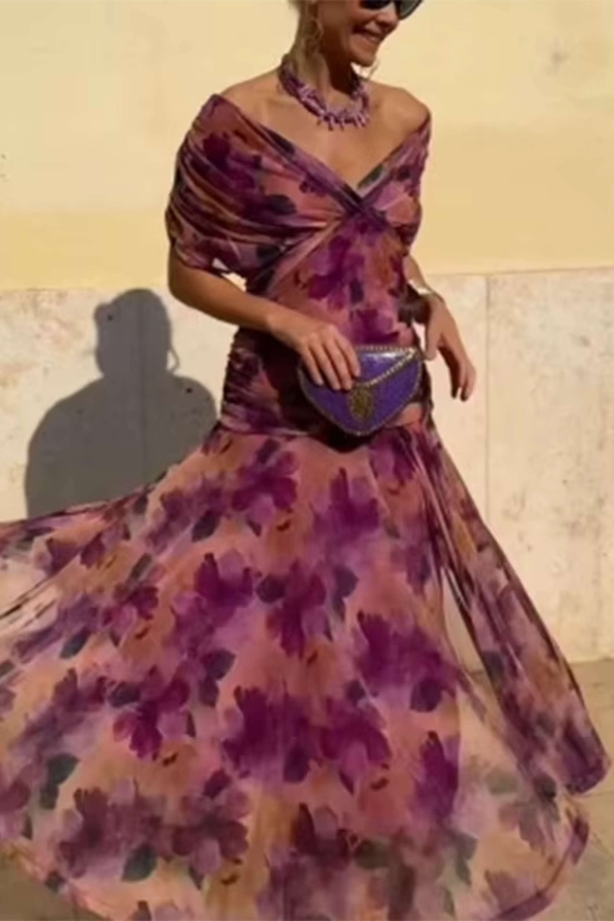 Lady™ - Elegantiška maxi suknelė šventiniams renginiams su V formos iškirpte