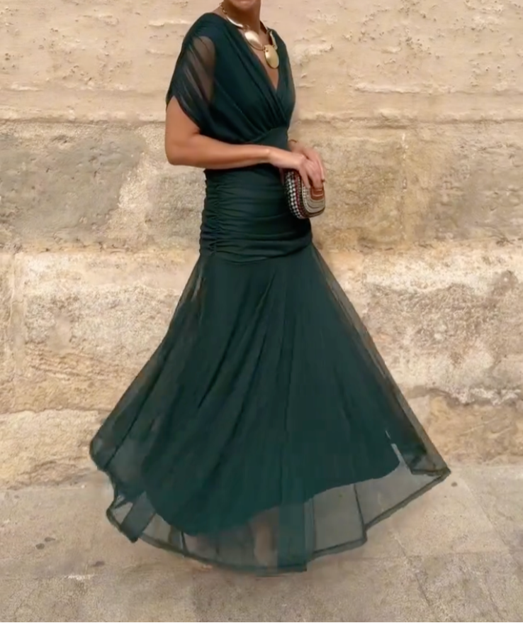 Lady™ - Elegantiška maxi suknelė šventiniams renginiams su V formos iškirpte