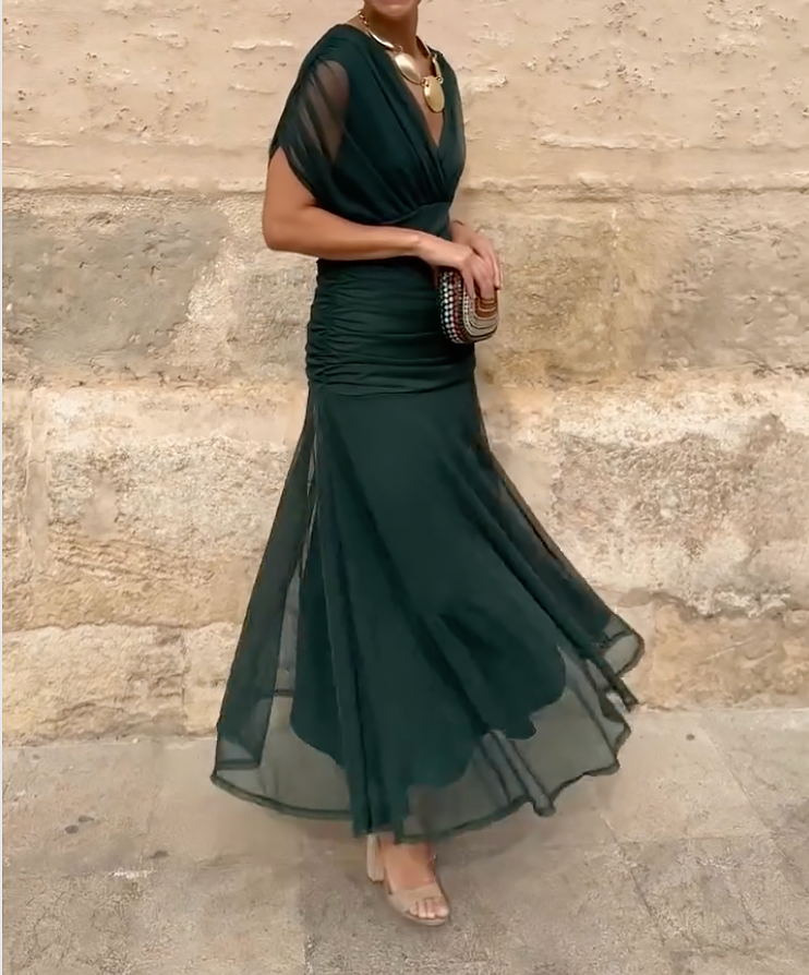 Lady™ - Elegantiška maxi suknelė šventiniams renginiams su V formos iškirpte