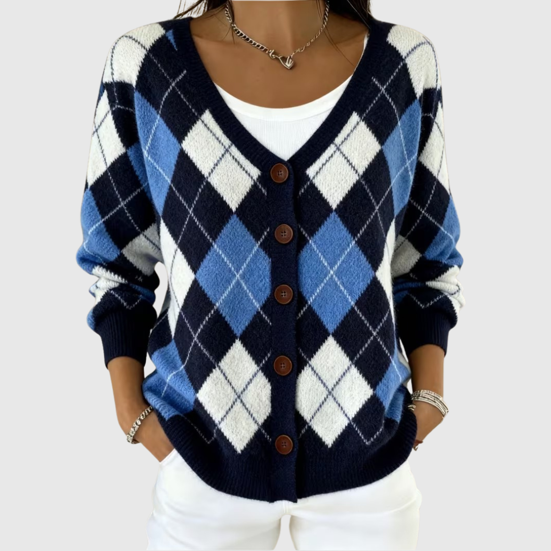 Jurgita™ | Jaukus megztas kardiganas su sagomis
