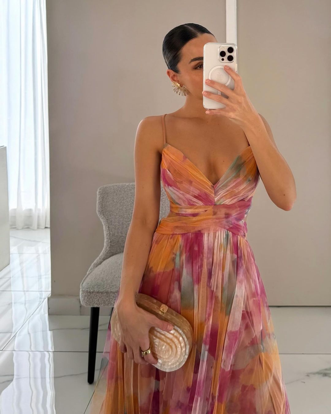 Gabija | Ilga suknelė su gėlių raštu