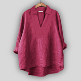 Dovilė™ - Lininė Bluzonė Sidabrinė Elegancija