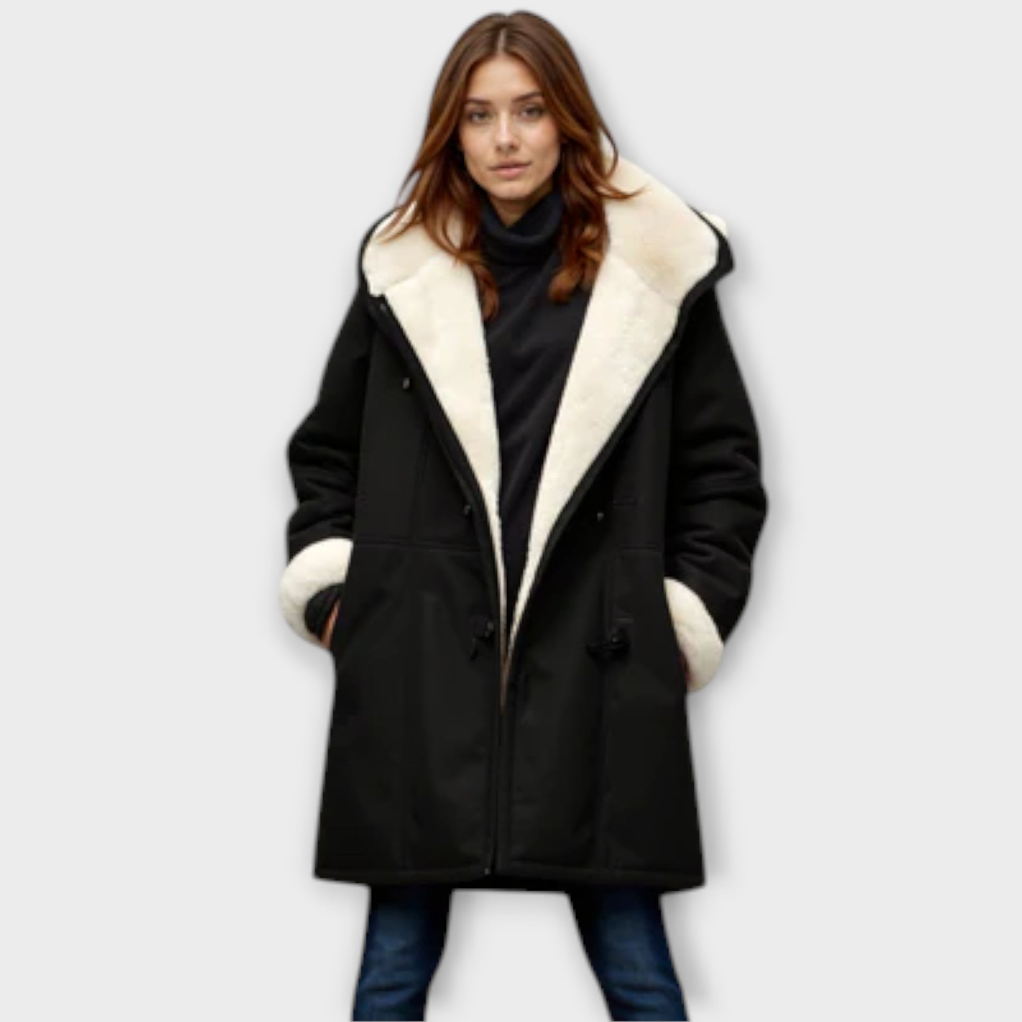 Antonia - Patogus Paltas su Fleece Pamušalu