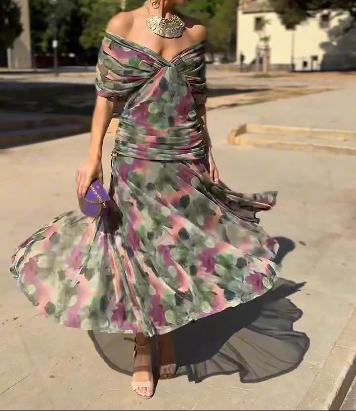 Lady™ - Elegantiška maxi suknelė šventiniams renginiams su V formos iškirpte