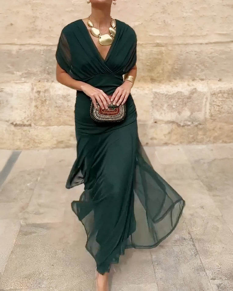Lady™ - Elegantiška maxi suknelė šventiniams renginiams su V formos iškirpte
