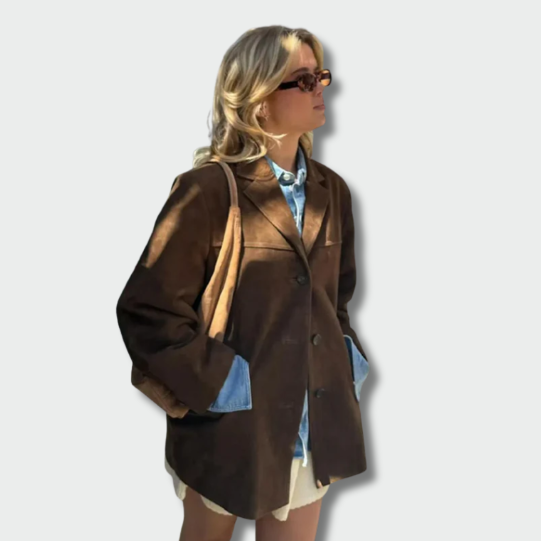 Laima™ – Rudas zomšinis trenchas rudeniui