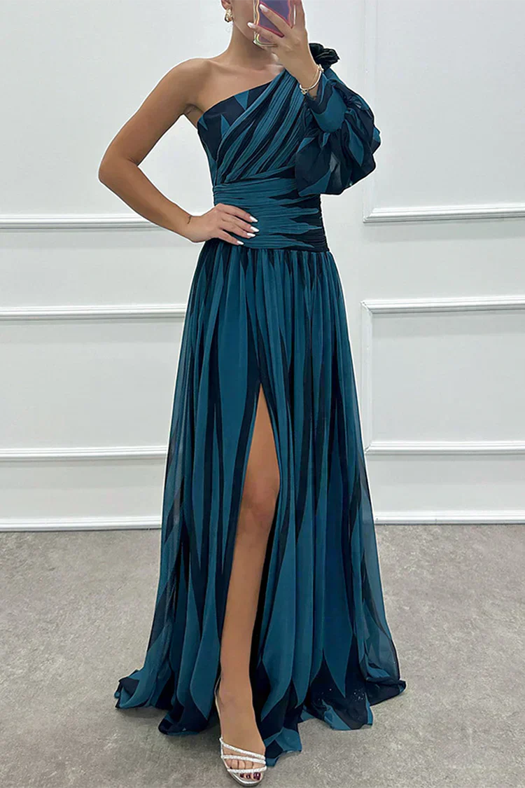 Fenna™ - Elegantiška ilga suknelė su vienu petnešu