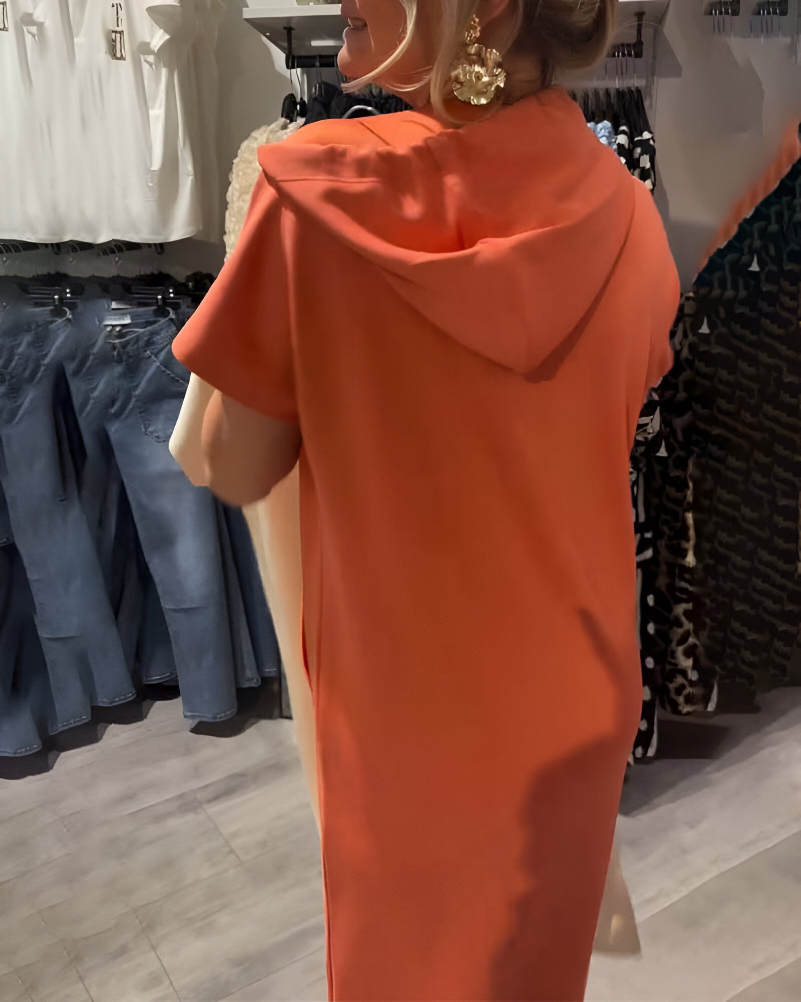 Saskia™ | Kasdienis suknelė su gobtuvu
