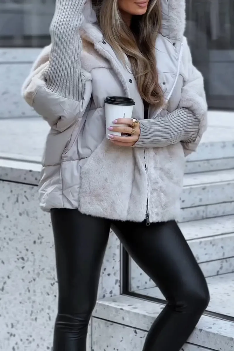 Ava - Stilingas Pūkinis Švarkas