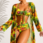 Marie | Elegantiškas 3 dalių tropinis bikinis