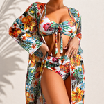 Marie | Elegantiškas 3 dalių tropinis bikinis