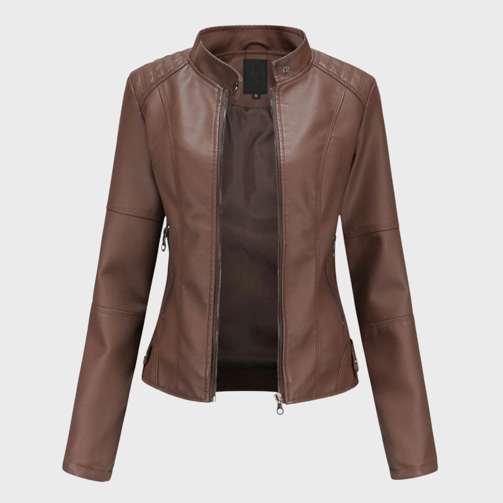 Skaistė™ – Elegantiška odinė striukė