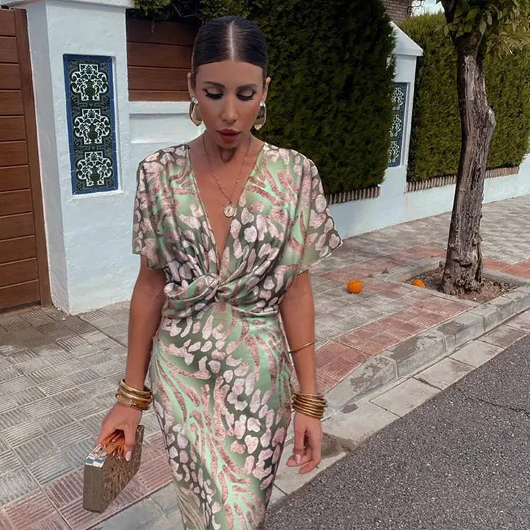 Clarandra™ | Copper Midi Suknelė