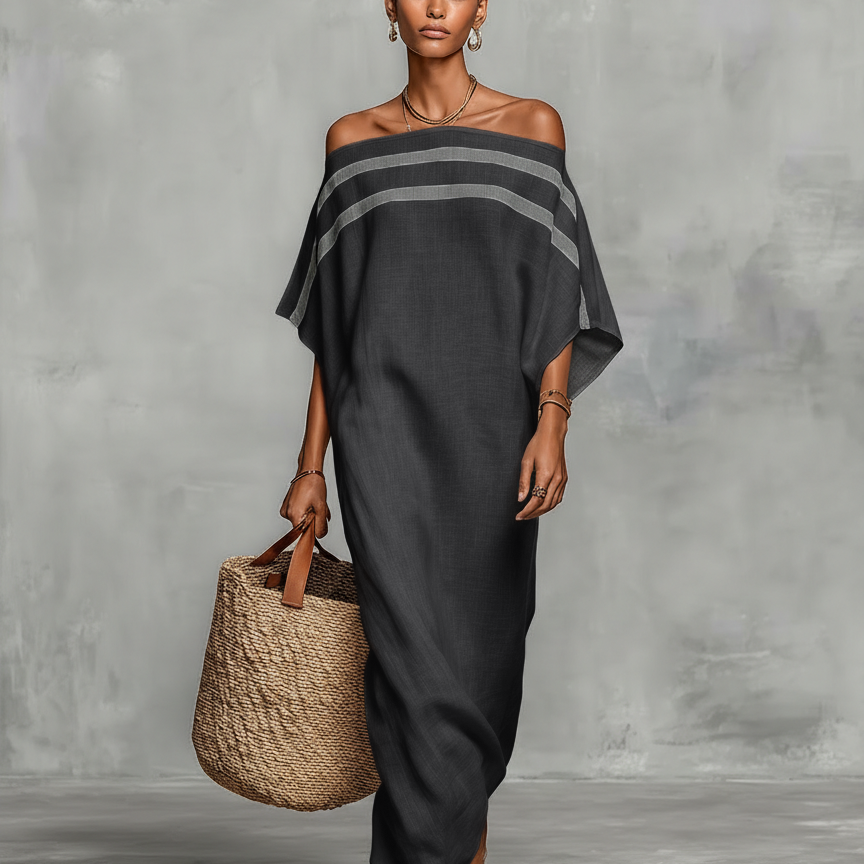 Magdalena | Minimalistinė lininė maxi suknelė