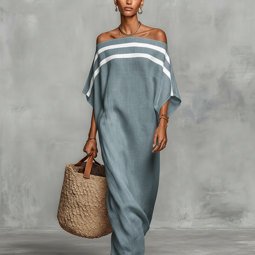 Magdalena | Minimalistinė lininė maxi suknelė