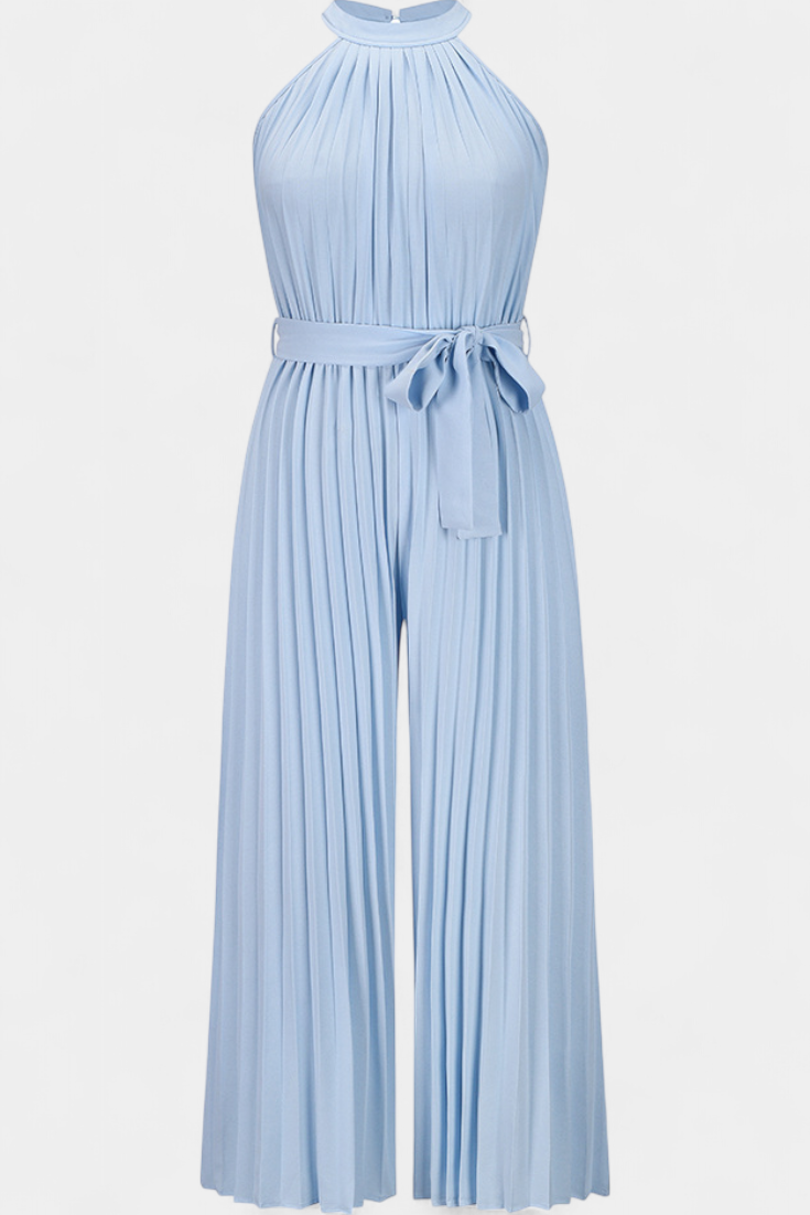 Patrizia Mono Palazzo Plisėts su Haltera Apkakle