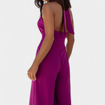 Jessica Mono Halter Kryžminis Be Nugaros ir Plačiomis Kelnėmis