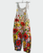 Retro gėlių viso ilgio jumpsuit