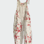 Retro gėlių jumpsuit