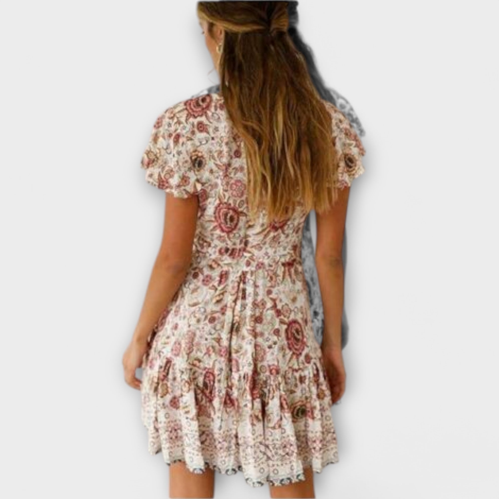 Adélia - Trumpa boho suknelė