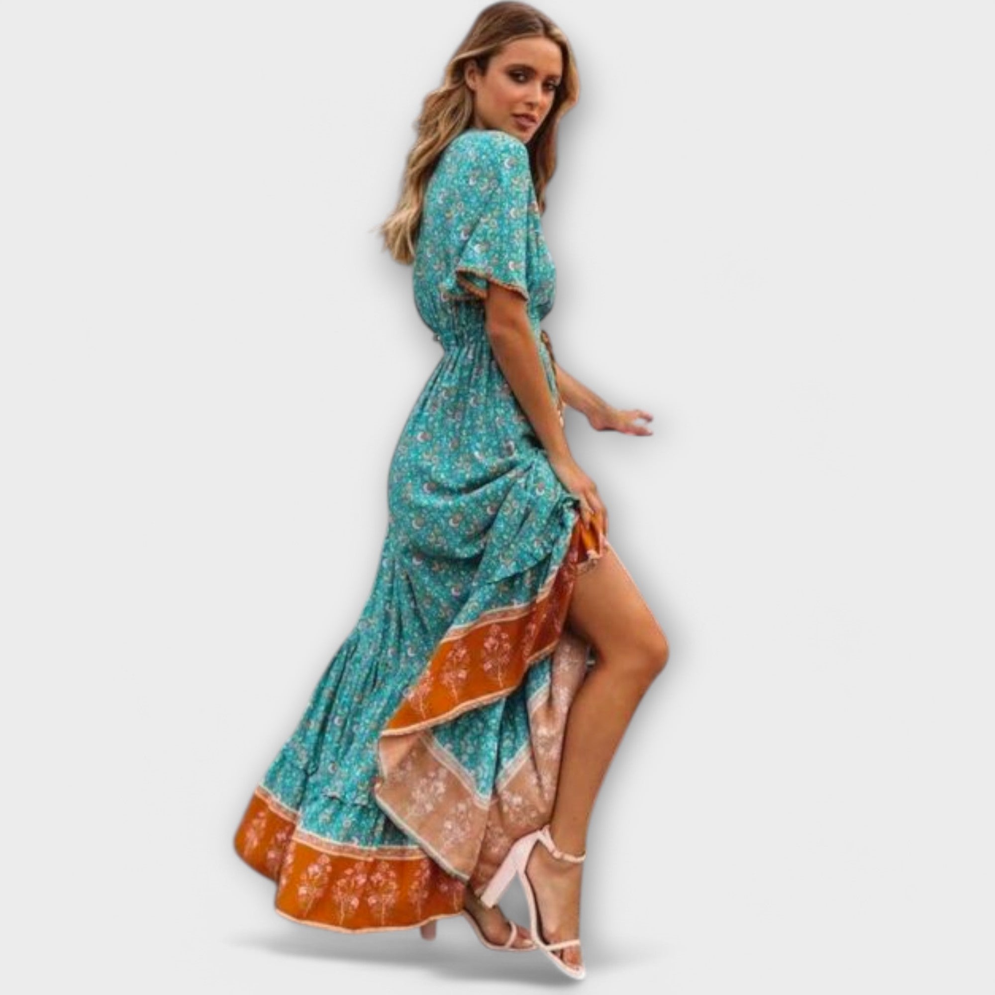 Madalena - Boho maxi suknelė