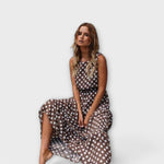 Dona - Midi Boho suknelė su taškeliais