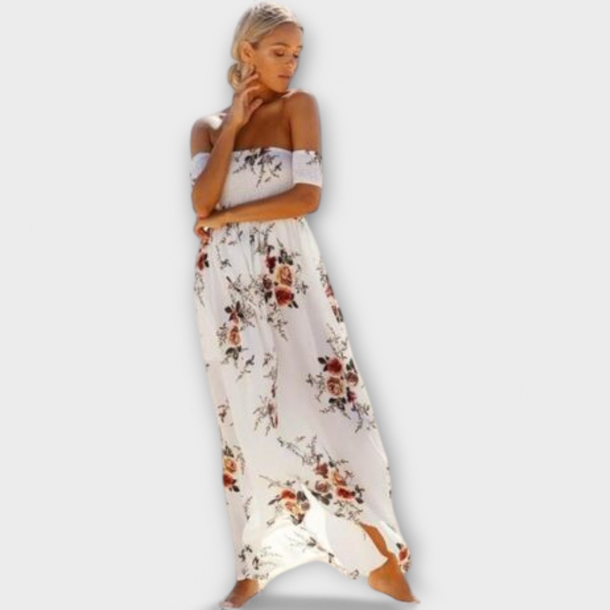Francisca - Boho stiliaus midi suknelė
