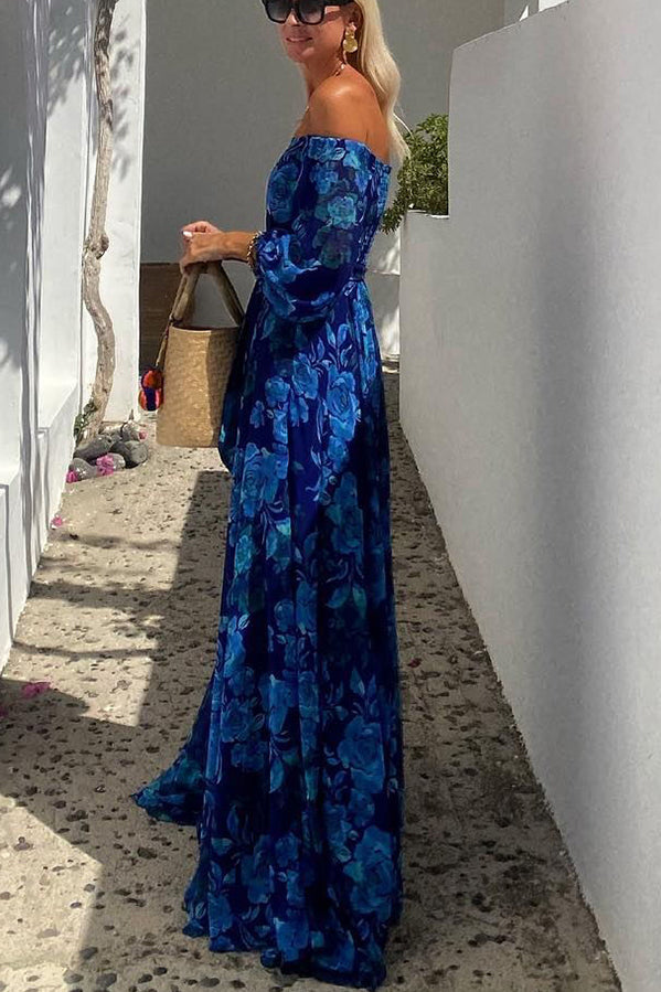 Yara™ - Romantiška gėlėta maxi suknelė