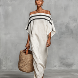 Magdalena | Minimalistinė lininė maxi suknelė