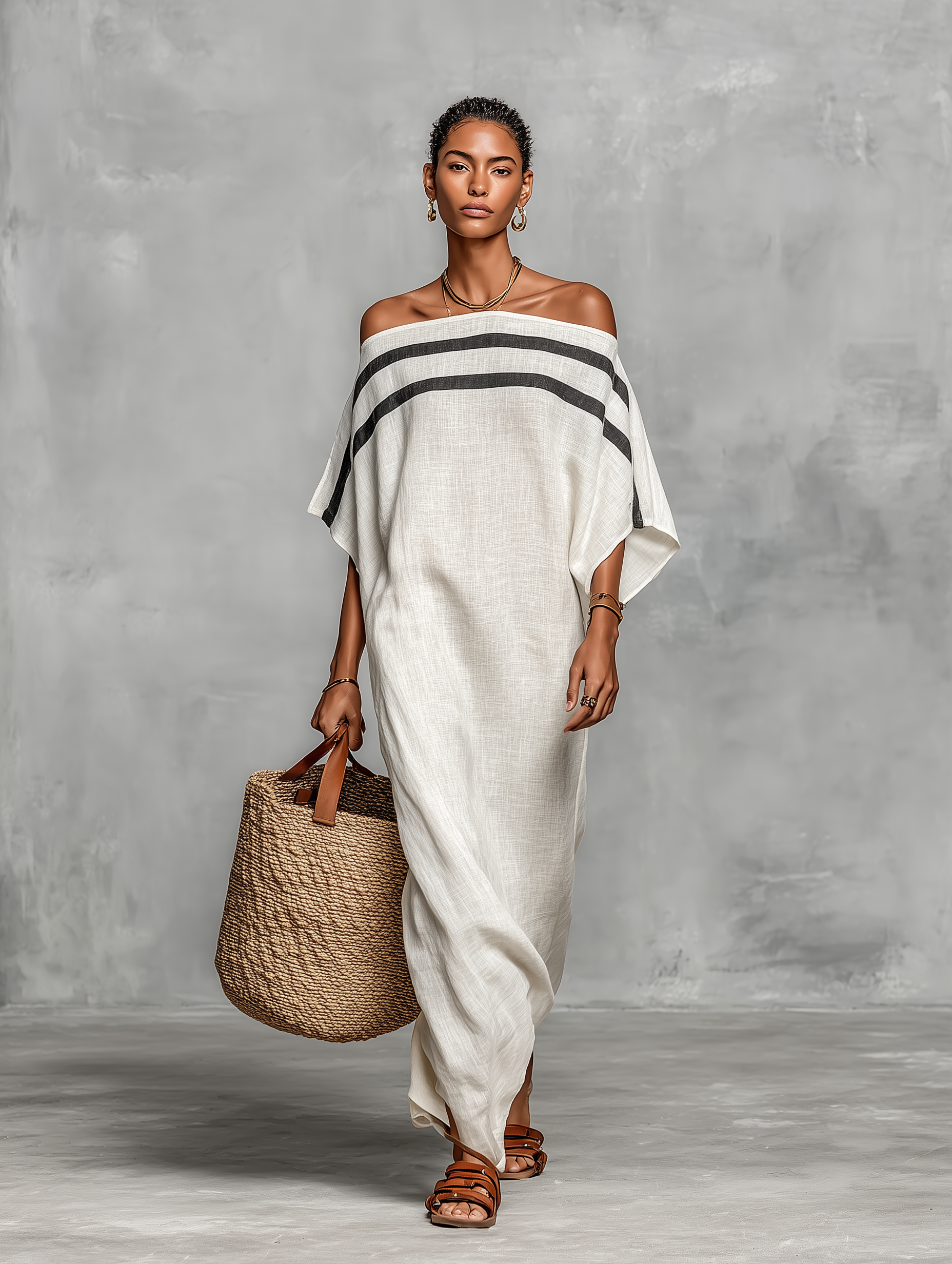 Magdalena | Minimalistinė lininė maxi suknelė