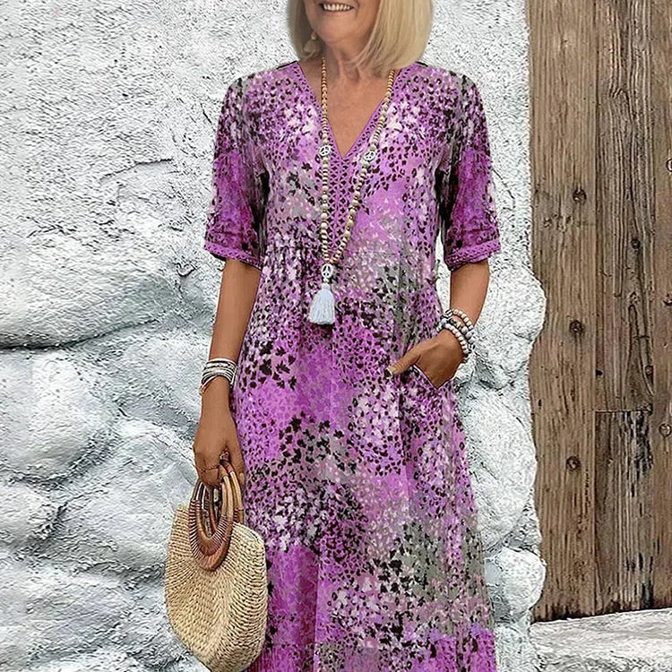 Lina | Lengva suknelė su V formos iškirpte