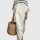 Magdalena | Minimalistinė lininė maxi suknelė