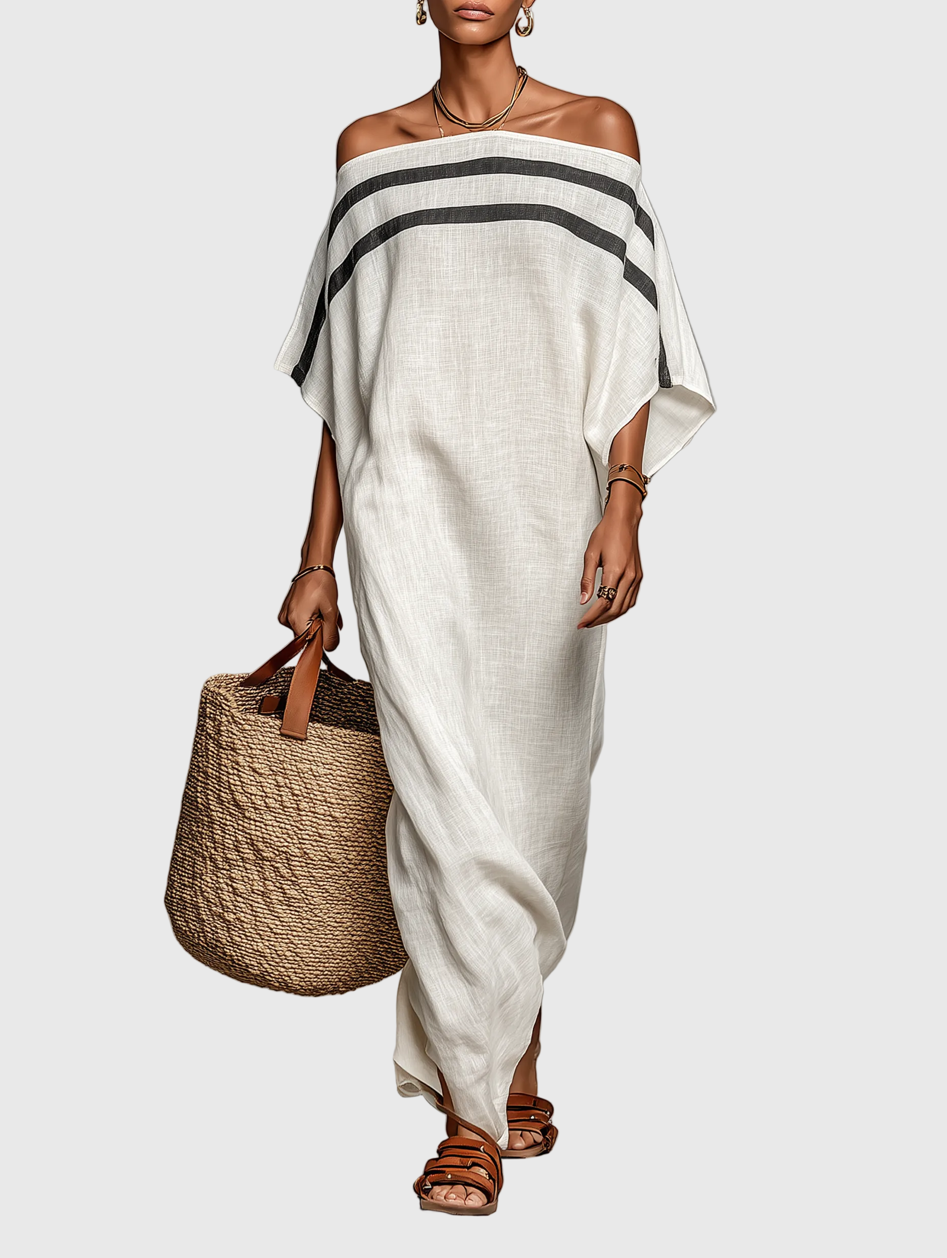 Magdalena | Minimalistinė lininė maxi suknelė