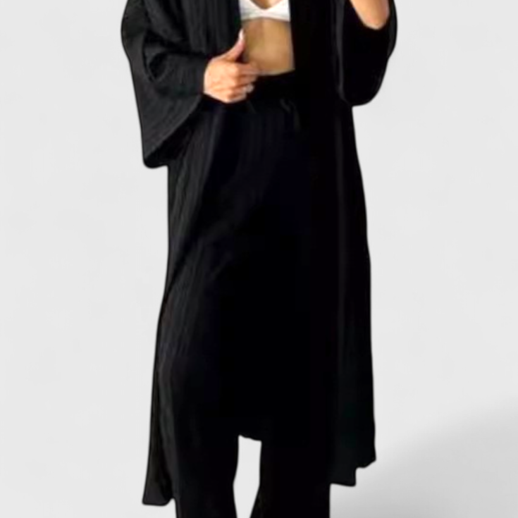 Kaspijos dviejų dalių atsipalaidavimo komplektas su ilgu kimono