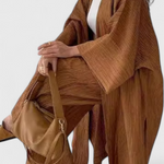 Kaspijos dviejų dalių atsipalaidavimo komplektas su ilgu kimono