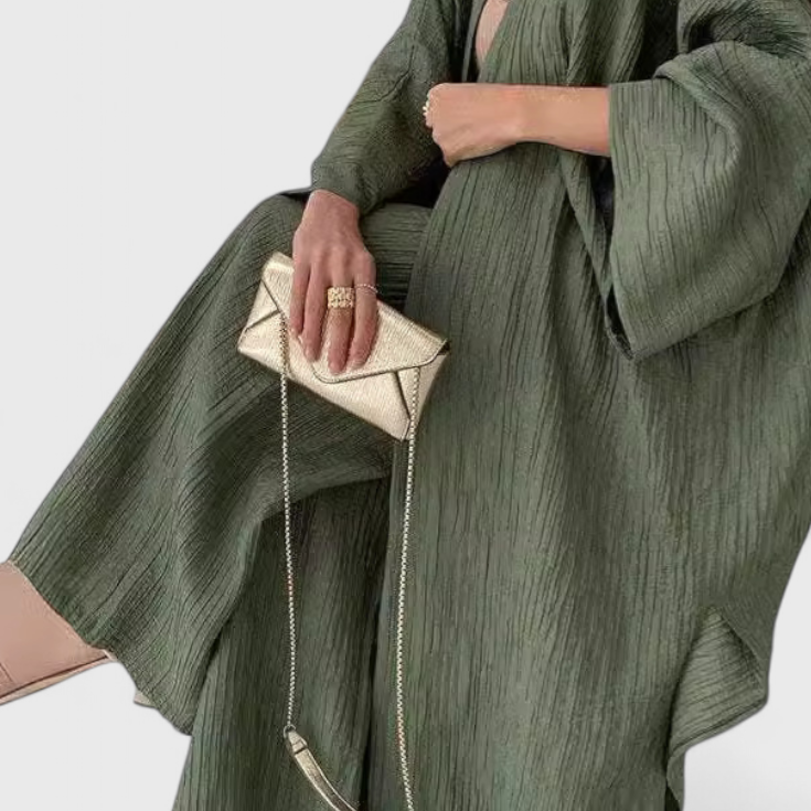 Kaspijos dviejų dalių atsipalaidavimo komplektas su ilgu kimono