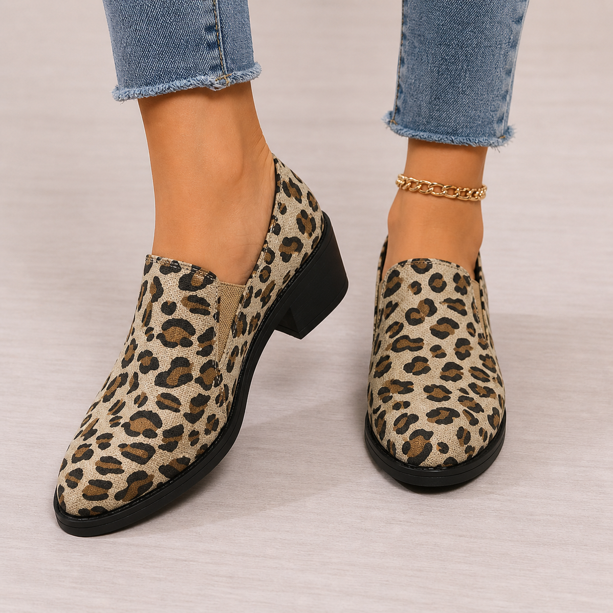 Leokadija™ | Leopardo rašto mokasinai