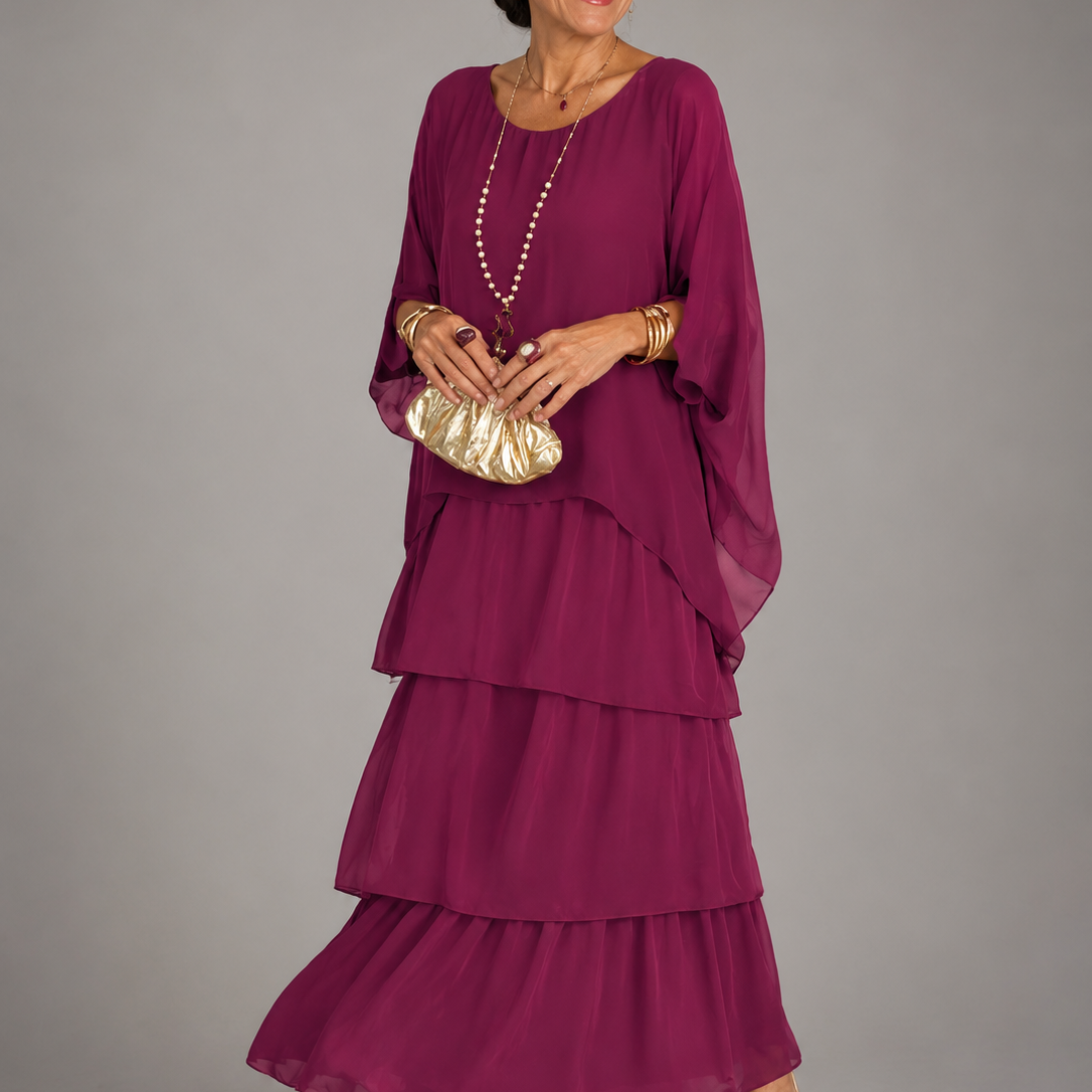 Liepa™ | Elegantiška plevenanti ilga suknelė – Violetinė