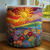 Saulė virš žydinčios pievos | Dygsniuotas skalbinių krepšys