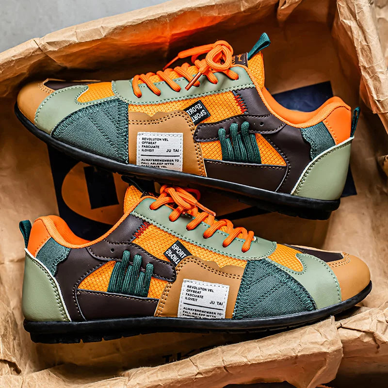 Lukas | Retro spalvoti sportbačiai – Oranžinė