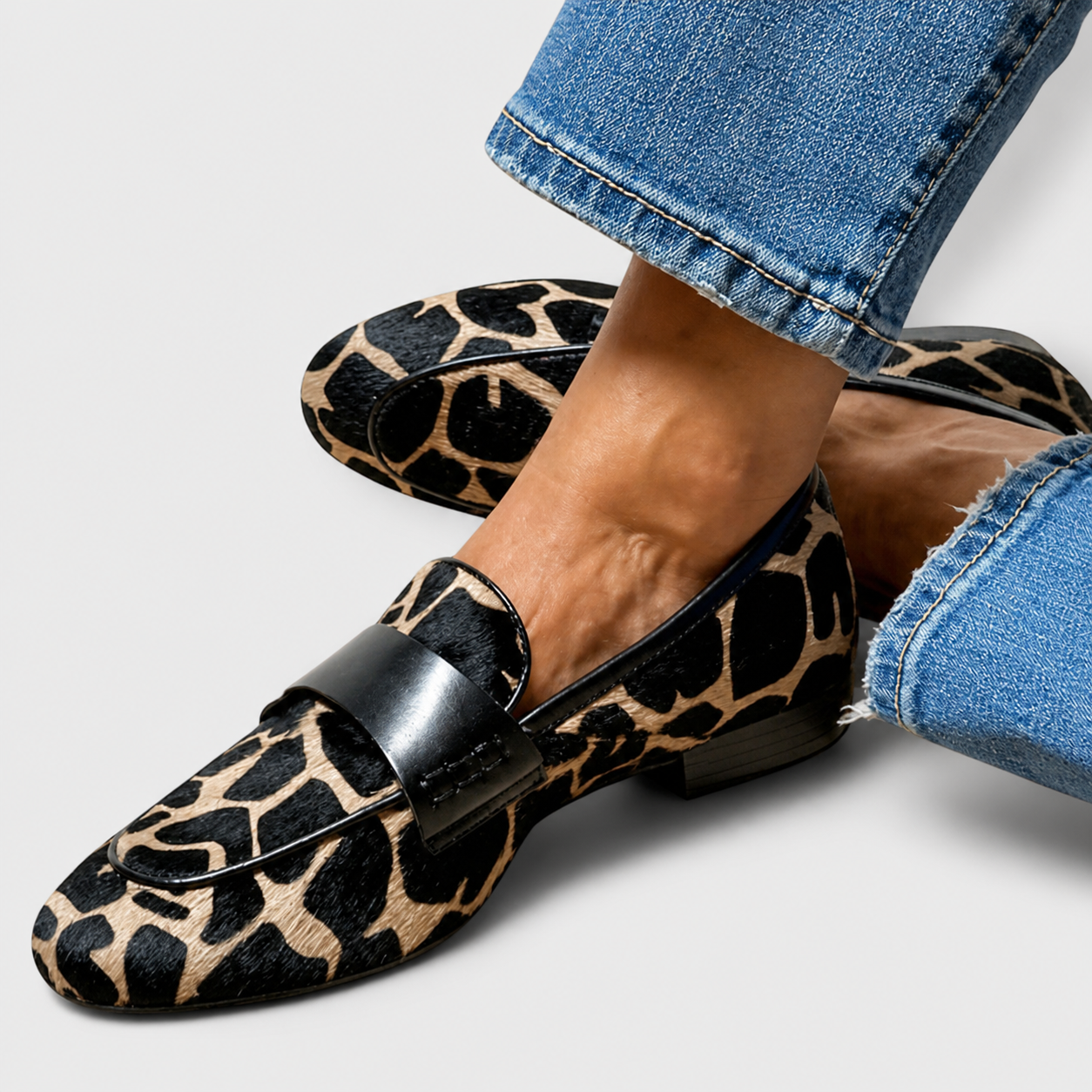 Marijona™ | Leopardo rašto mokasinai
