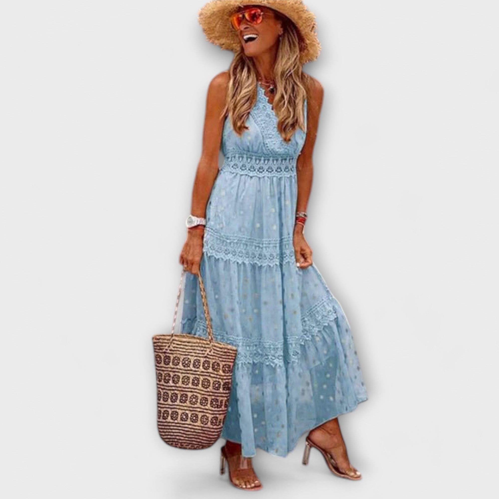 Lola - Maxi suknelė su boho nėriniais